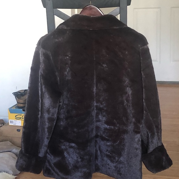 Faux suede faux fur reversible jacket - Picture 4 of 4